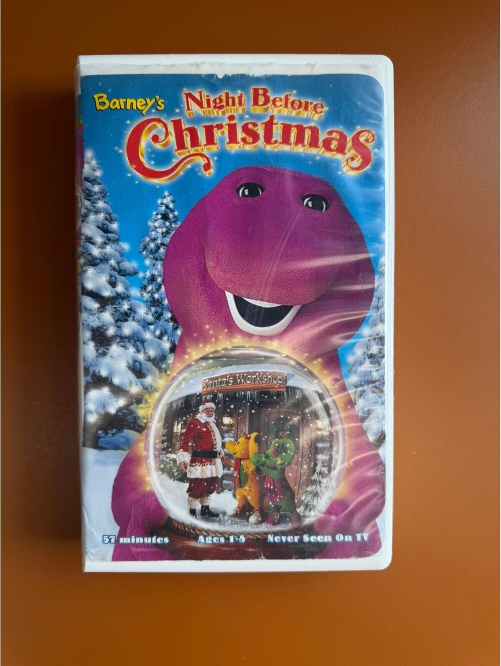 Barney VHS Lot of 2 Night Before Christmas Round and Round We Go 1990s